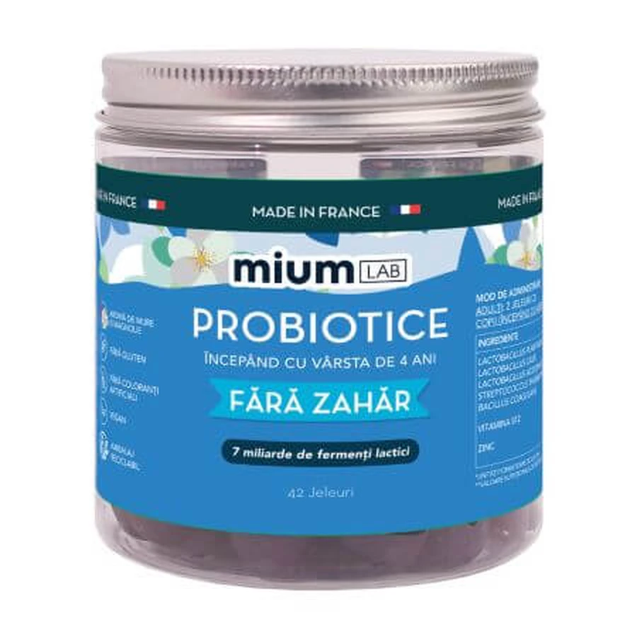 Probiotic Jellies, 4 years+, 42 pieces, Mium Lab