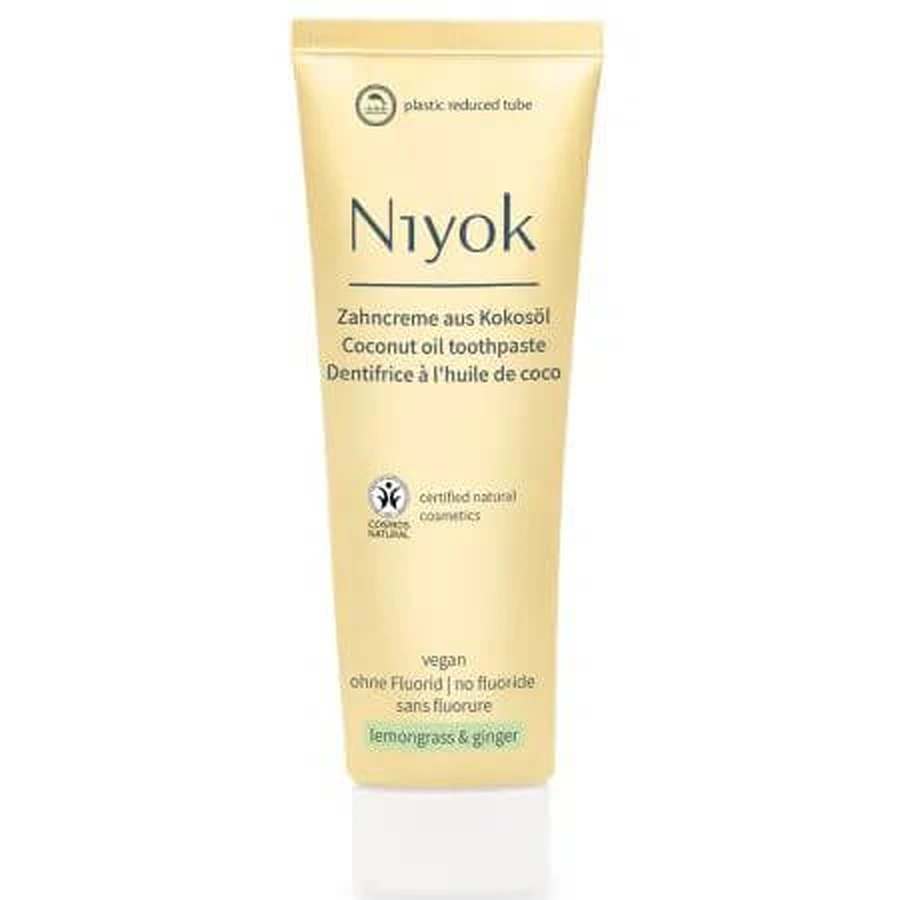 Dentifrice à l'huile de coco, à la citronnelle et au gingembre, 75 ml, Niyok