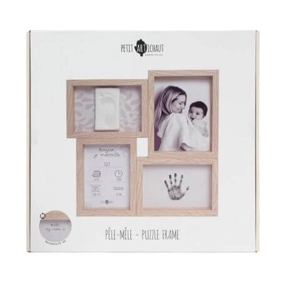 Photo frame with Ivy Grey footprint kit, Petit Artichaut