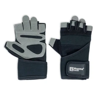 Quality artificial leather fitness gloves, size L, 1 pair, Pharma Grade