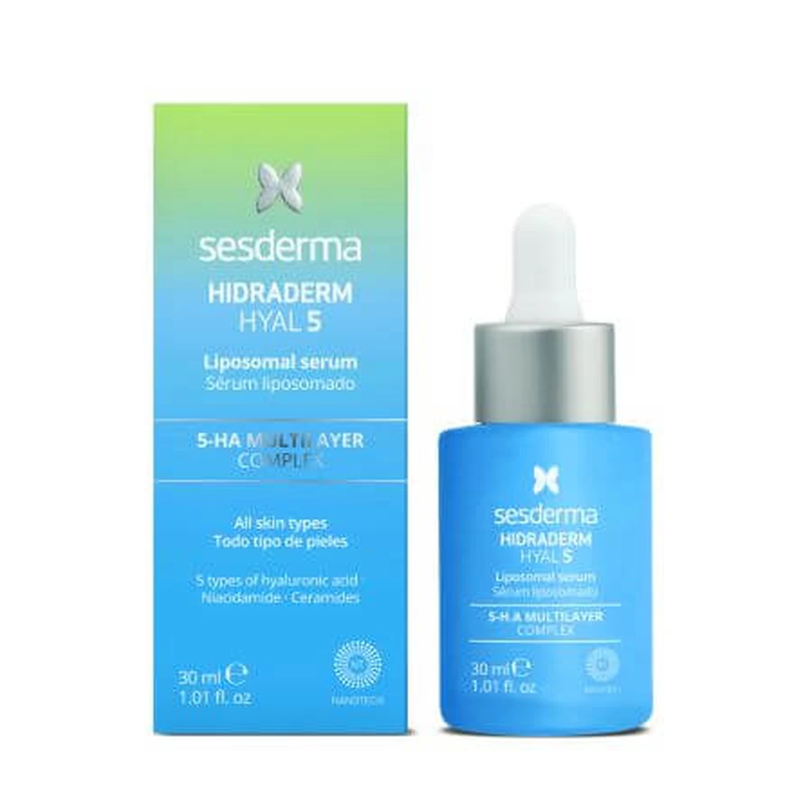 Ultra moisturizing liposomal serum with 5 types of hyaluronic acid Hidraderm Hyal5, 30 ml, Sesderma