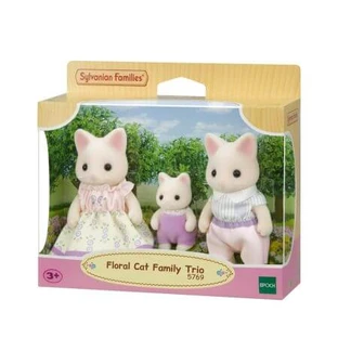La Familia de los Gatos figuritas trío floral, 3 años+, Sylvanian Families