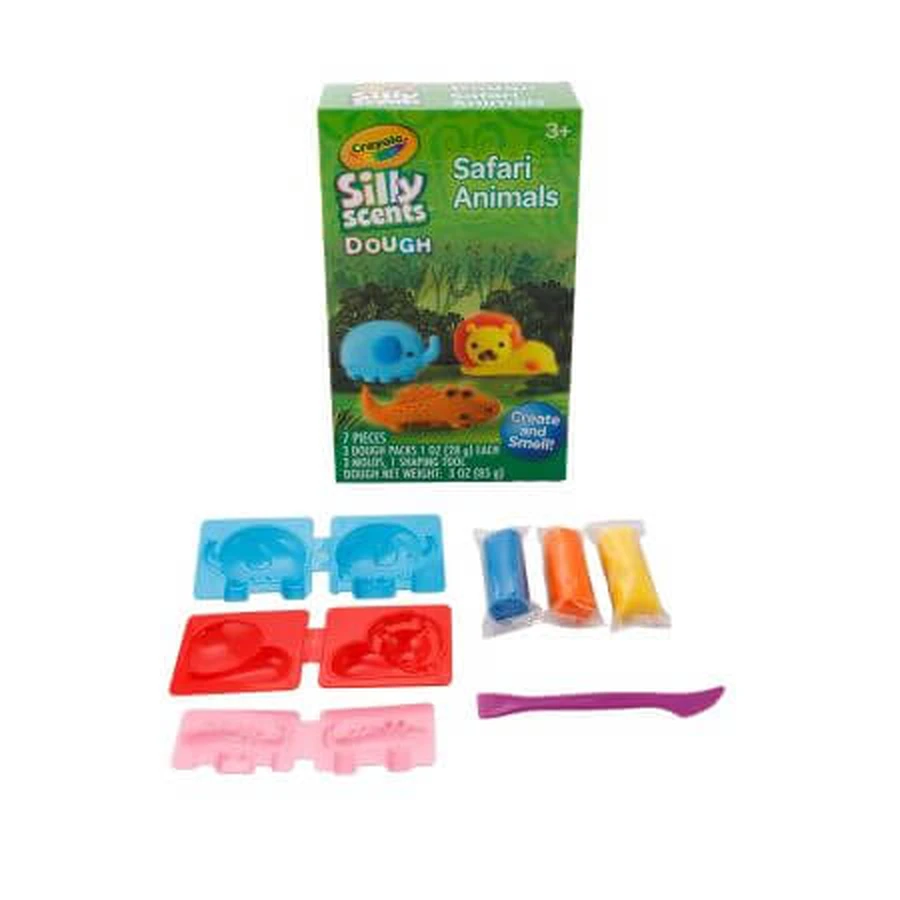 Silly Scent play dough and accessories set, Safari Animals, 3 years+, Crayola
