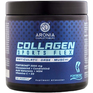 Collagen Sports Flex - soutien quotidien des articulations, des os et des muscles dans le mouvement et le sport, avec du collagène Fortibone®, de la glucosamine, de la chondroïtine et des nutriments essentiels.