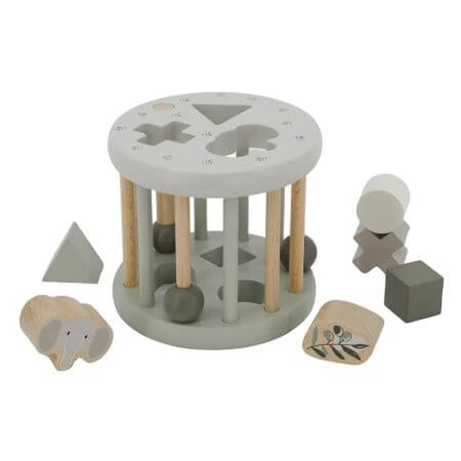 Houten speelgoed, Olijfgroen, Sorteerder, 12 maanden+, Label Label Label