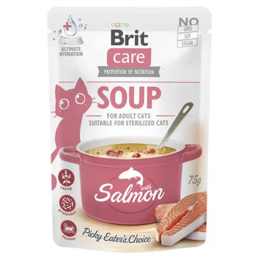 Lachssuppe für Katzen, 75 g, Brit