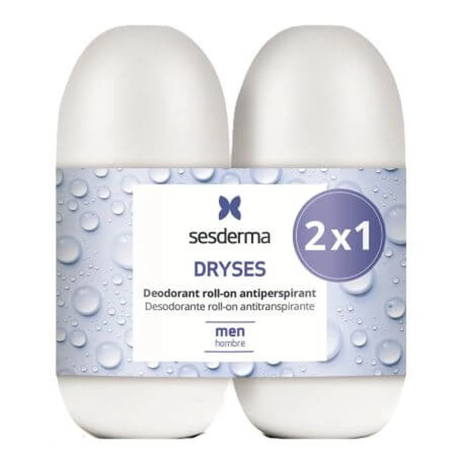 Antitranspirant Roll-on Deo-Set für Männer Dryses, 2x75 ml, Sesderma