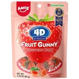 Strawberry Jellies 4D Fruit Gummy Strawberry, 65 g, Amos