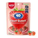 Gominolas 4D Fresa, 65 g, Amos