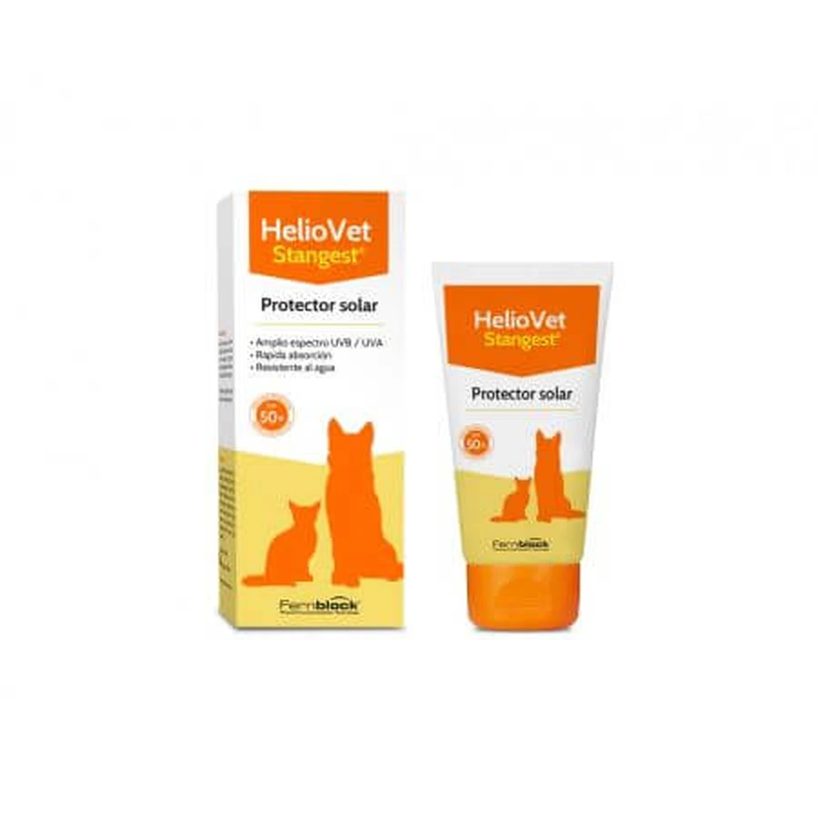 HelioVet SPF50+ crema de protección solar para perros y gatos, 50 ml, Stangest
