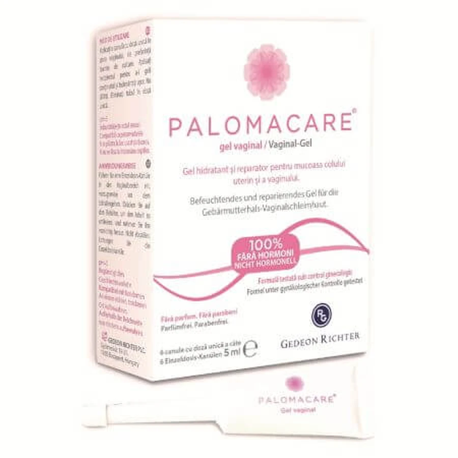 Palomacare gel vaginal, 6 cánulas x 5 ml, Gedeon Richter