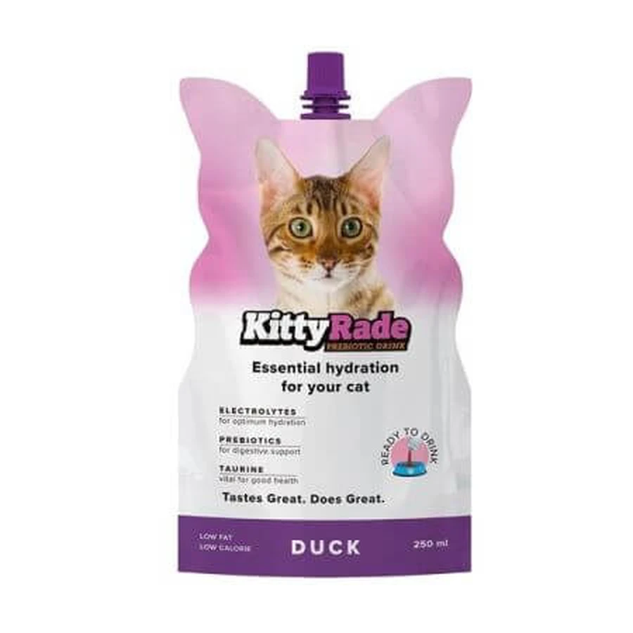 Bebida prebiótica de pato para gatos, 250 ml, KittyRade