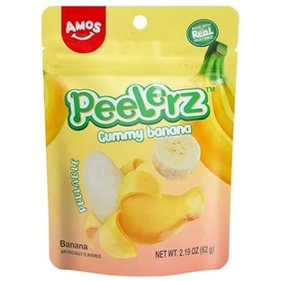 Peelerz Gummy Banana Jellies, 65 g, Amos