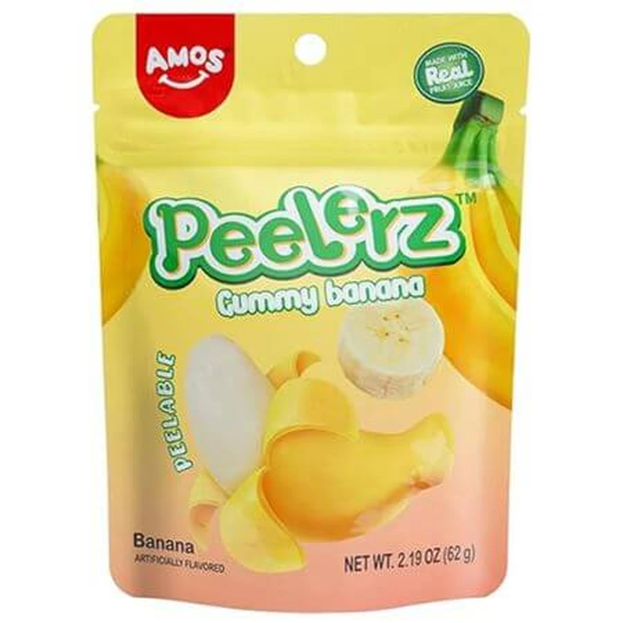 Peelerz Gummy Banana Jellies, 65 g, Amos