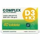Complejo multivitamínico D3+K2, 40 comprimidos, K-UBIK Pharma