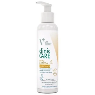 Clinic Care Hypo & Omega Pflegespülung für Hunde und Katzen mit trockener Haut und Fell, 150 ml, VetExpert