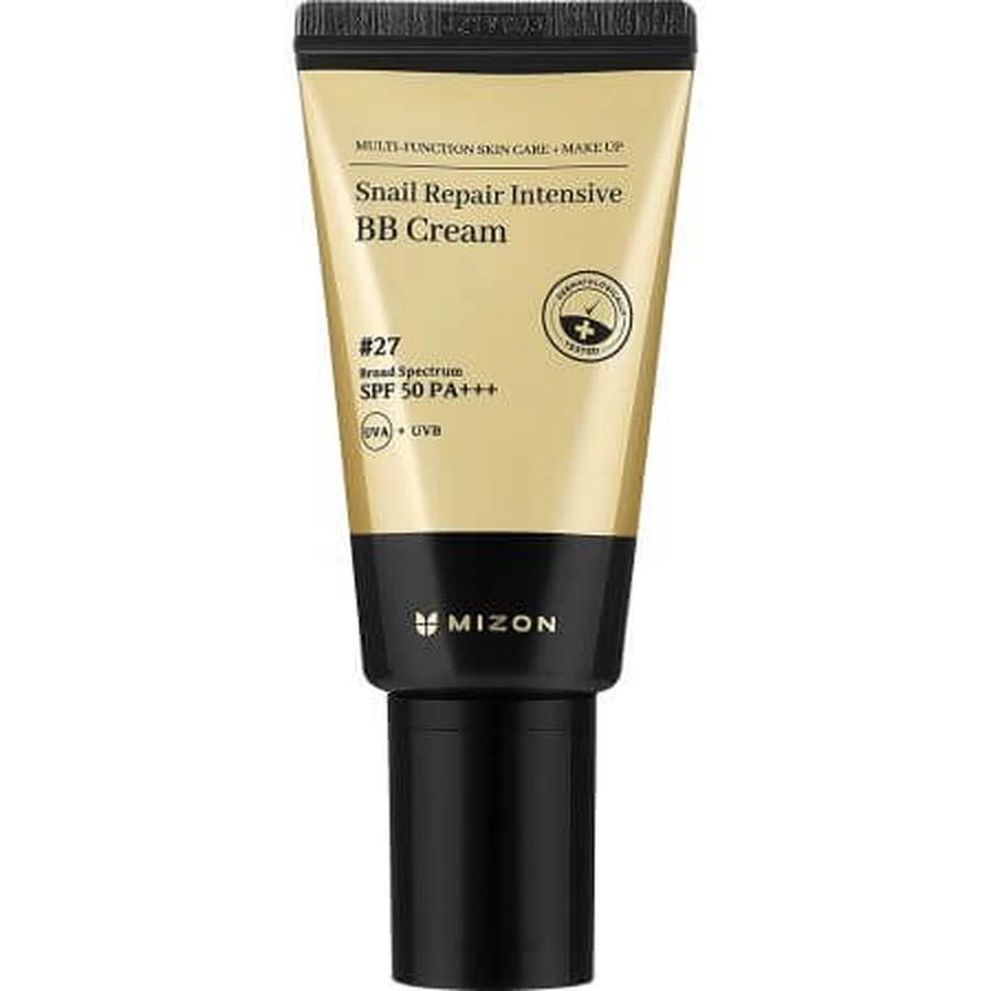 Gesichtscreme mit Schneckenschleim-Extrakt SPF 50 PA+++++ BB Cream, Farbton 27, 50 ml, Mizon