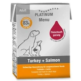 Wet food with salmon and turkey for dogs Dog, 185 g, Platinum