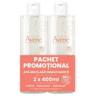 Avene Cleansing Cleansing Micellar Water, 400 ml + 400 ml, Avene