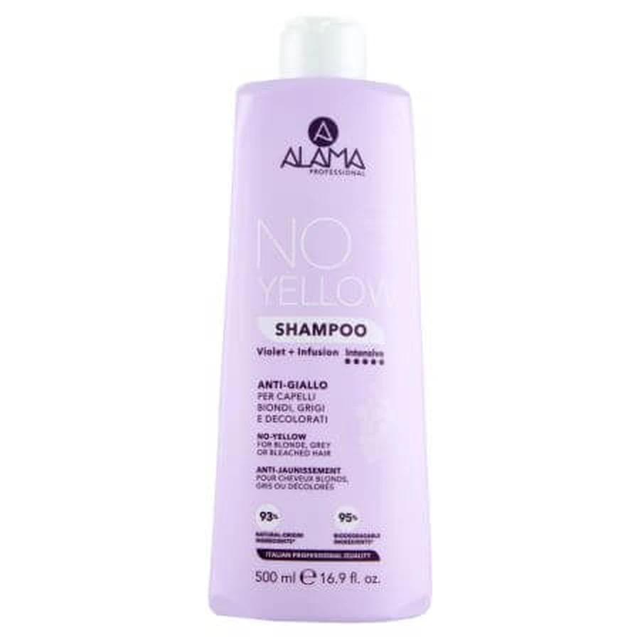 Shampoo zum Neutralisieren von Gelbtönen No Yellow Intensive, 500 ml, Alama