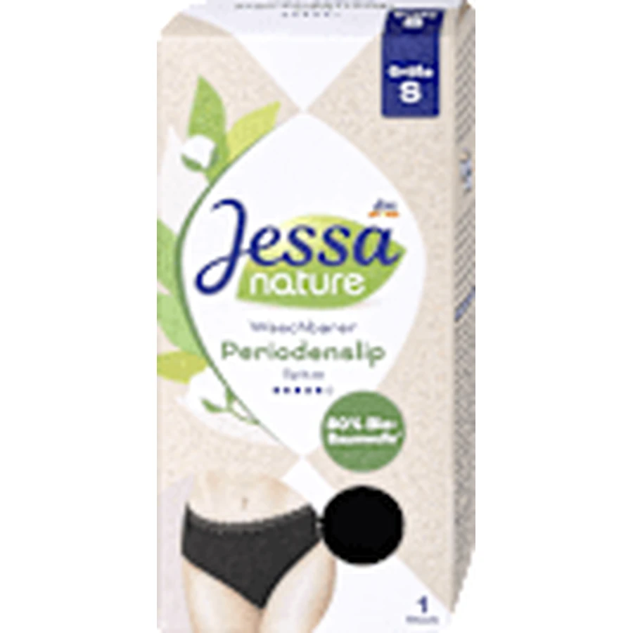 Jessa nature Menstruationshöschen aus schwarzer Spitze, Größe S, 1 Stück