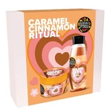 Gel de ducha regenerador con caramelo y canela 400 ml + Manteca corporal nutritiva con caramelo y canela 200 ml Tutti Frutti, Farmona