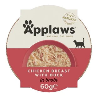 Nat kattenvoer met eend en kipfilet, 60 g, Applaws