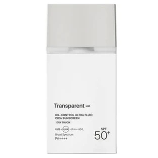 Serum für fettige Haut mit chemischen Filtern, Mineralien und SPF 50+ Oil Control Ultra Fluid Cica, 100 ml, Transparentes Labor