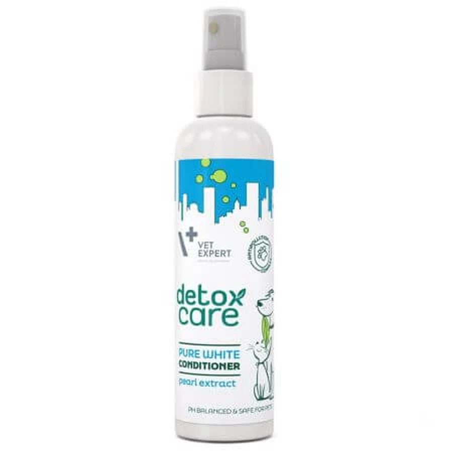 Blasam spray voor honden en katten met een lichtgekleurde vacht Detox Care Pure White, 150 ml, VetExpert