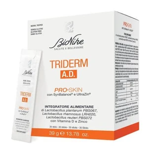 Atopic dermatitis skin supplement Triderm A.D., 30 sachets, Bionike