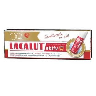 Packung Lacalut Aktiv Zahnpasta 75 ml + Lippenbalsam 1 Stück, Lacalut