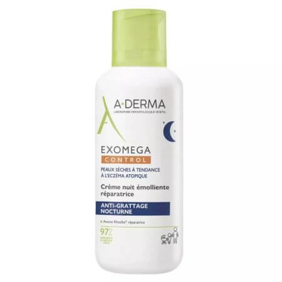 Emollient and repairing night cream for dry skin Exomega Control, 400 ml, A-Derma