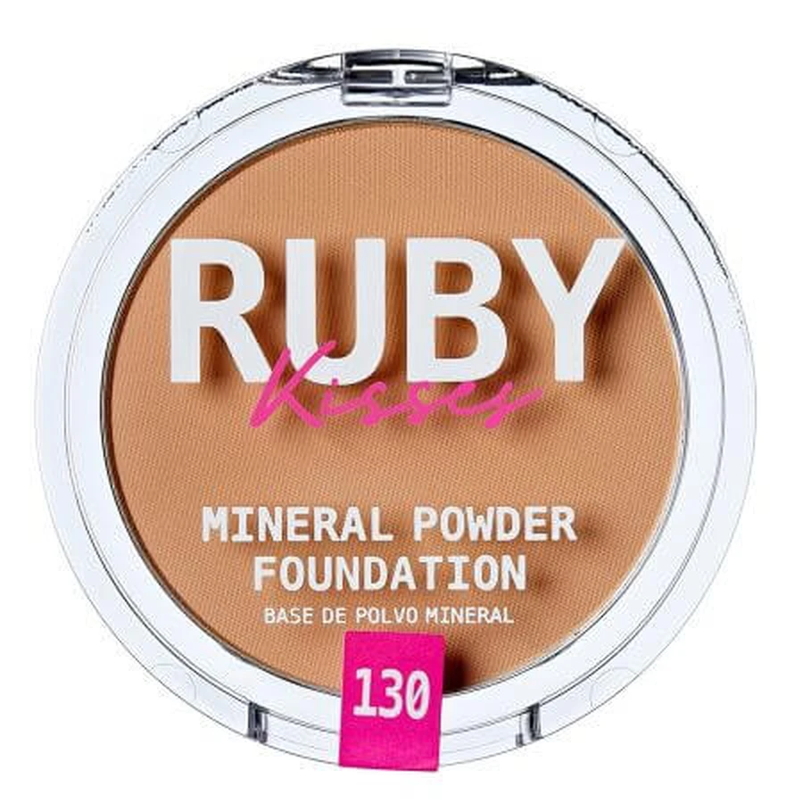 Fond de teint en poudre minérale Buff Beige, 10 g, Ruby Kisses