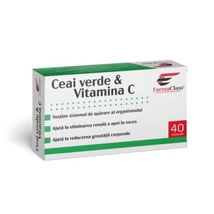 Green Tea and Vitamin C, 40 capsules, FarmaClass