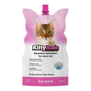 Bebida prebiótica de salmón para gatos, 250 ml, KittyRade