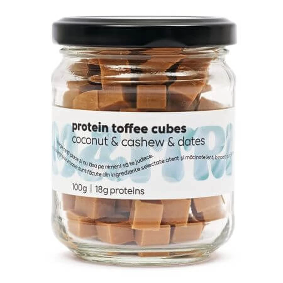 Fudge blokjes met lucuma en mesquite Eiwit Toffee Blokjes, 100 g, Maitri