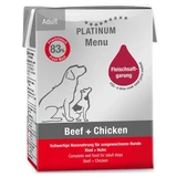 Natvoer met kip en rund voor volwassen honden Hond, 185 g, Platina