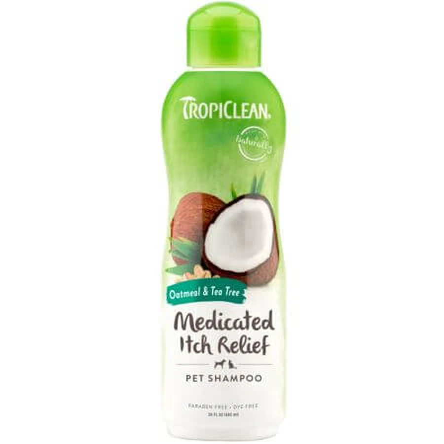 Haferflocken- und Teebaum-Kratzschutz-Shampoo für Hunde und Katzen, 335 ml, Tropiclean