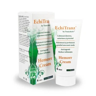Crema para hemorroides con principios activos naturales, EchiTranz TranzActiv, 50 ml, Asesores de Salud