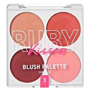 Blush Palette Blush Palette Partyin Bare, 4x3.7 g, Ruby Kisses
