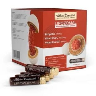 Lipozomale Propolis, Vitamine C en Vitamine D3, 30 injectieflacons, Albina Carpatina