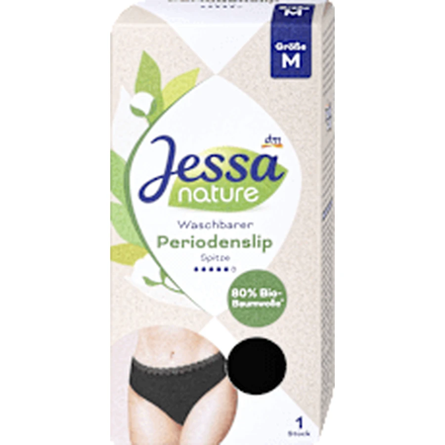 Jessa Menstruatiepanty zwart maat M, 1 st