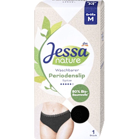 Jessa Menstruatiepanty zwart maat M, 1 st