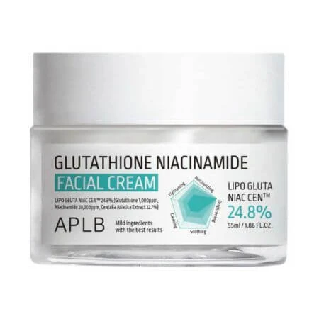 Moisturizing cream with Glutathione and Niacinamide, 55 ml, Aplb