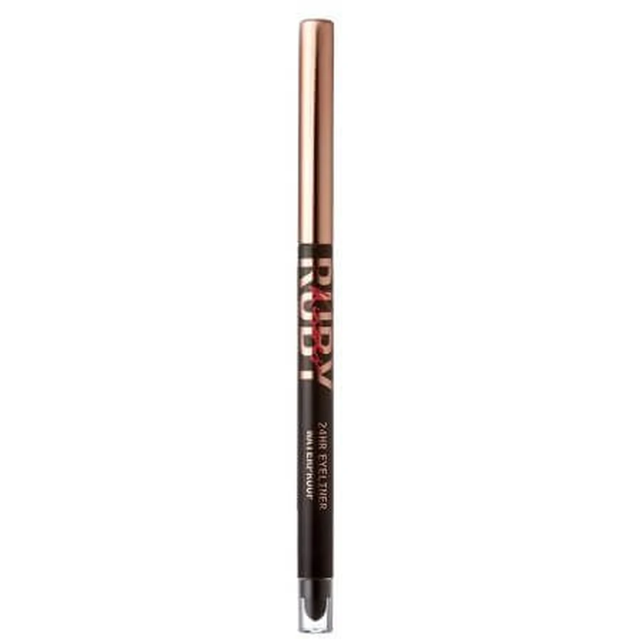 Eye Pencil 24 HR Eyeliner Waterproof Eyeliner Blackest Black, 0.3 g, Ruby Kisses