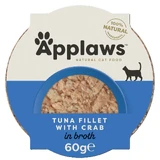 Comida húmeda para gatos con filetes de atún y cangrejo, 60 g, Applaws