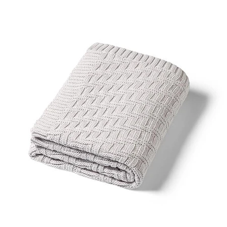 BabyOno, knitted blanket, cotton, gray, 75 cm x 100 cm, 1 piece