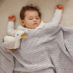 BabyOno, knitted blanket, cotton, gray, 75 cm x 100 cm, 1 piece