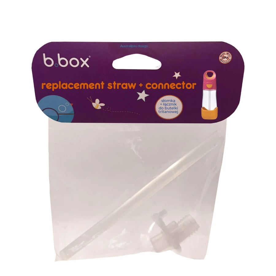 B.Box, straws with connector for tritan bottle, 450 ml, 2 pieces