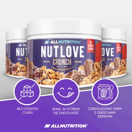 Allnutrition Nutlove Crunch, milk and nut cream, no sugar added, 500 g